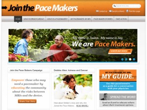 Screenshot of 'Join the Pace Makers' campaign for Medtronic.